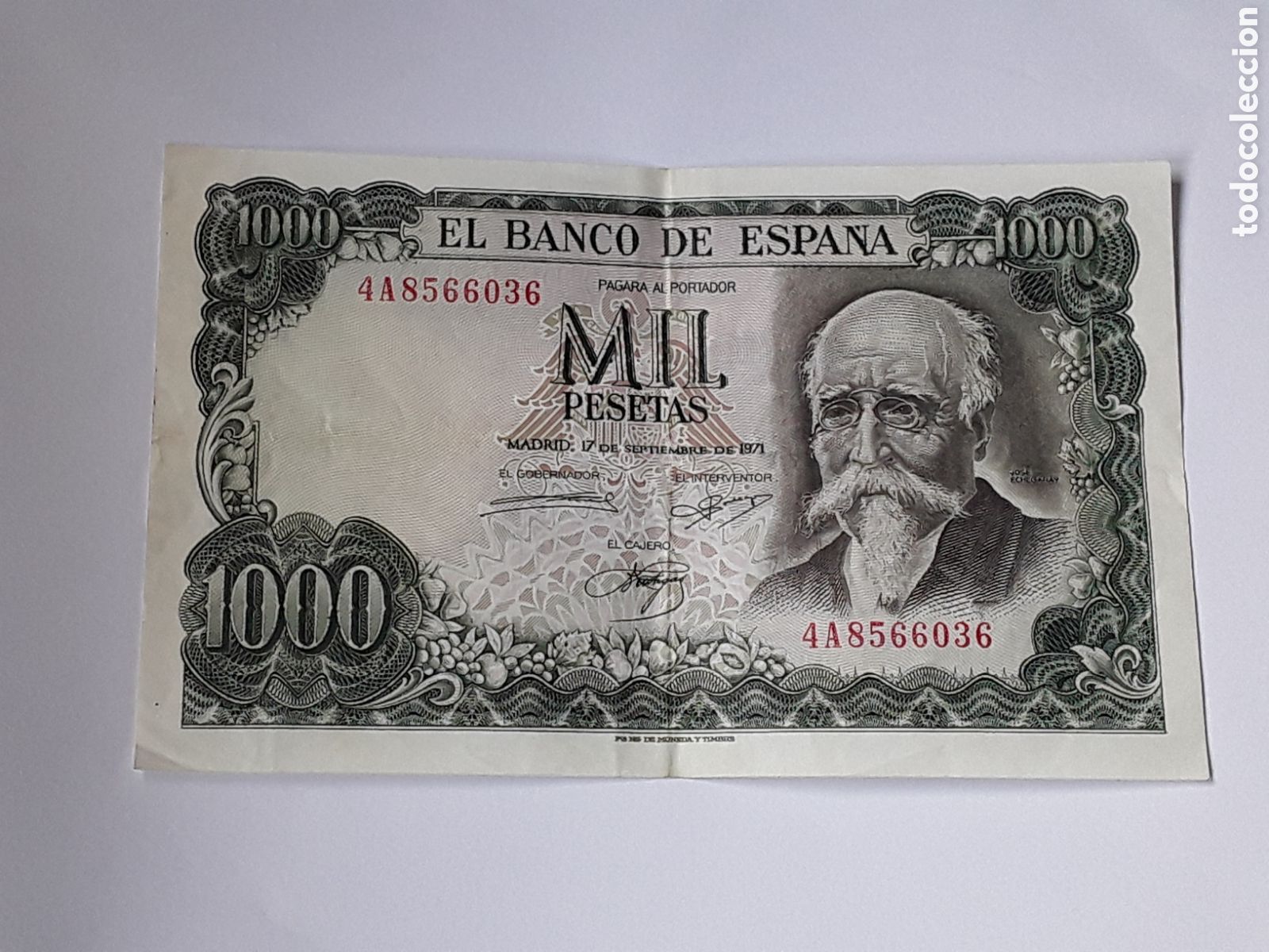 Billetes espa&ntilde;oles: BILLETE 1000 PESETAS 1971 ECHEGARAY SERIE 4A