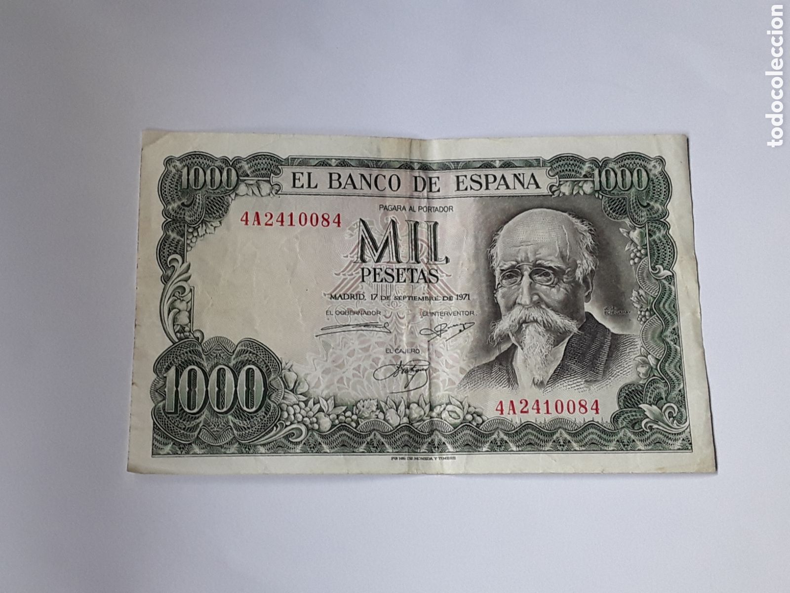Billetes espa&ntilde;oles: BILLETE 1000 PESETAS 1971 ECHEGARAY SERIE 4A