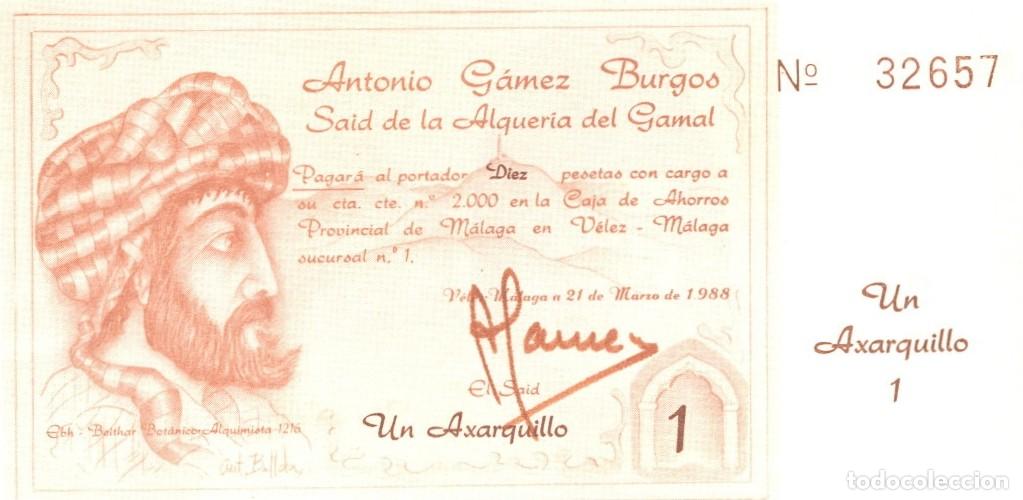 Billetes espa&ntilde;oles: ESPA&Ntilde;A BILLETE DE 1 AXARQUILLO (10 PESETAS) 1988. ORIGINAL. NUEVO SIN CIRCULAR