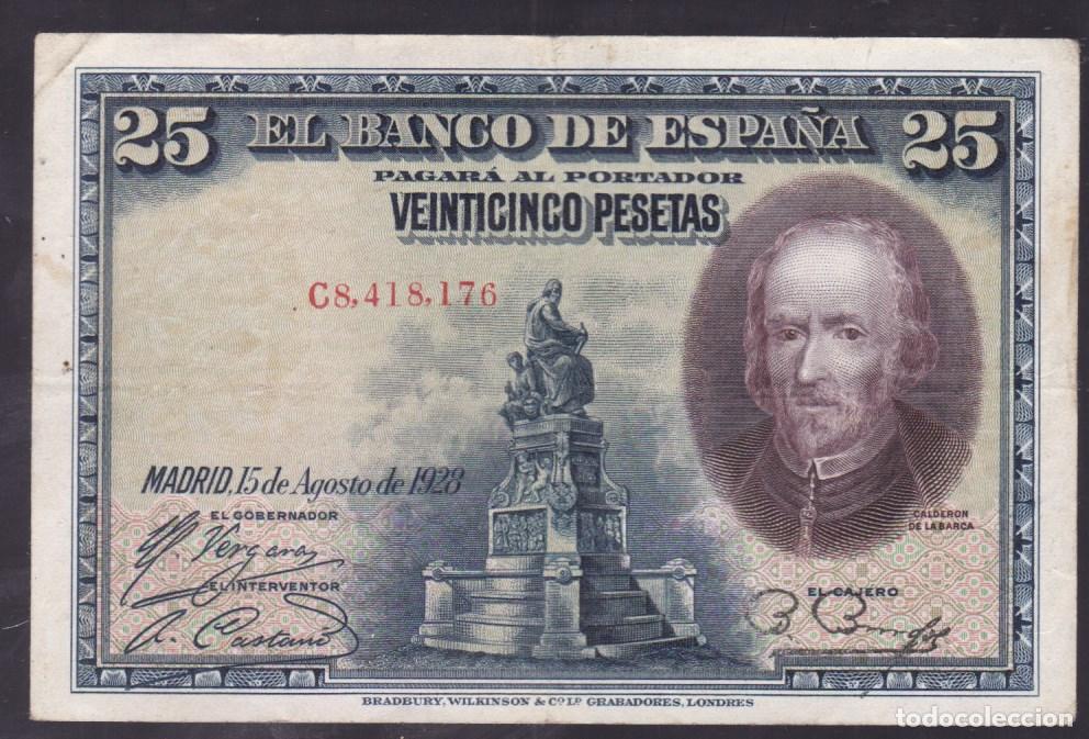 Billetes espa&ntilde;oles: F6-1- BILLETE 25 Pesetas 1928