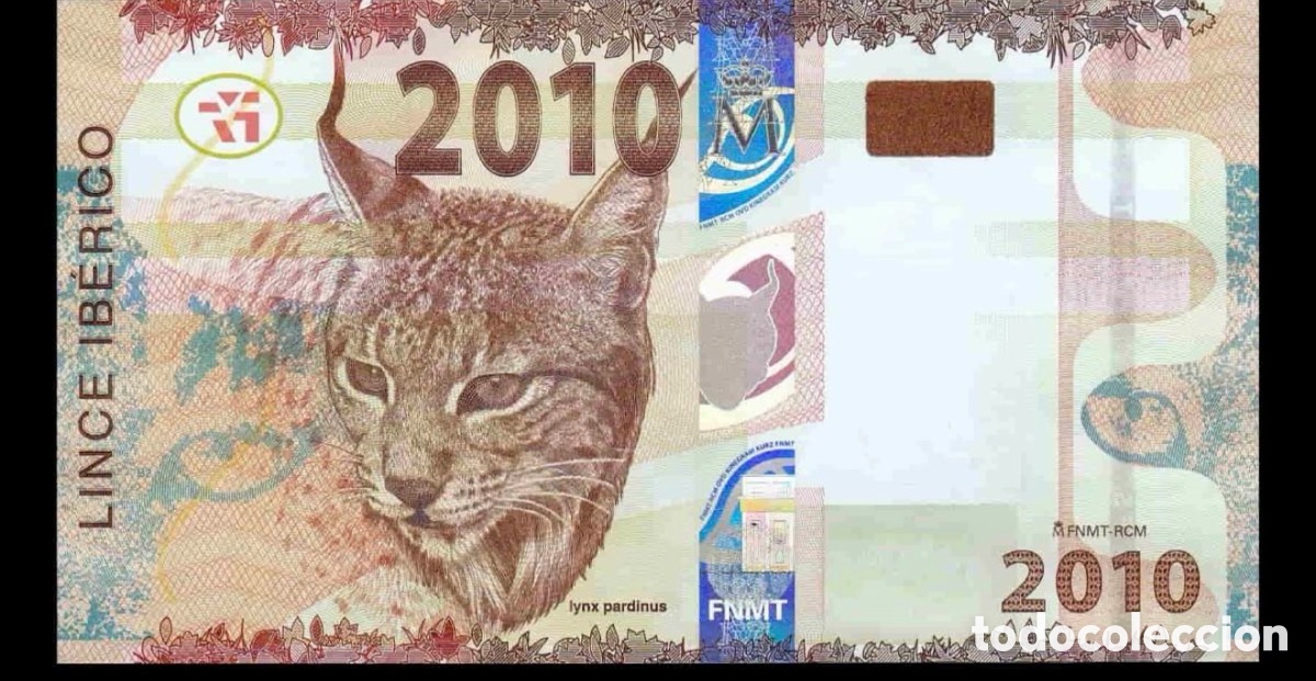 Billetes espa&ntilde;oles: BONITA PRUEBA FNMT BILLETE DEMOSTRACI&Oacute;N LINCE IB&Eacute;RICO ESPA&Ntilde;A F&Aacute;BRICA NACIONAL MONEDA TIMBRE MADRID