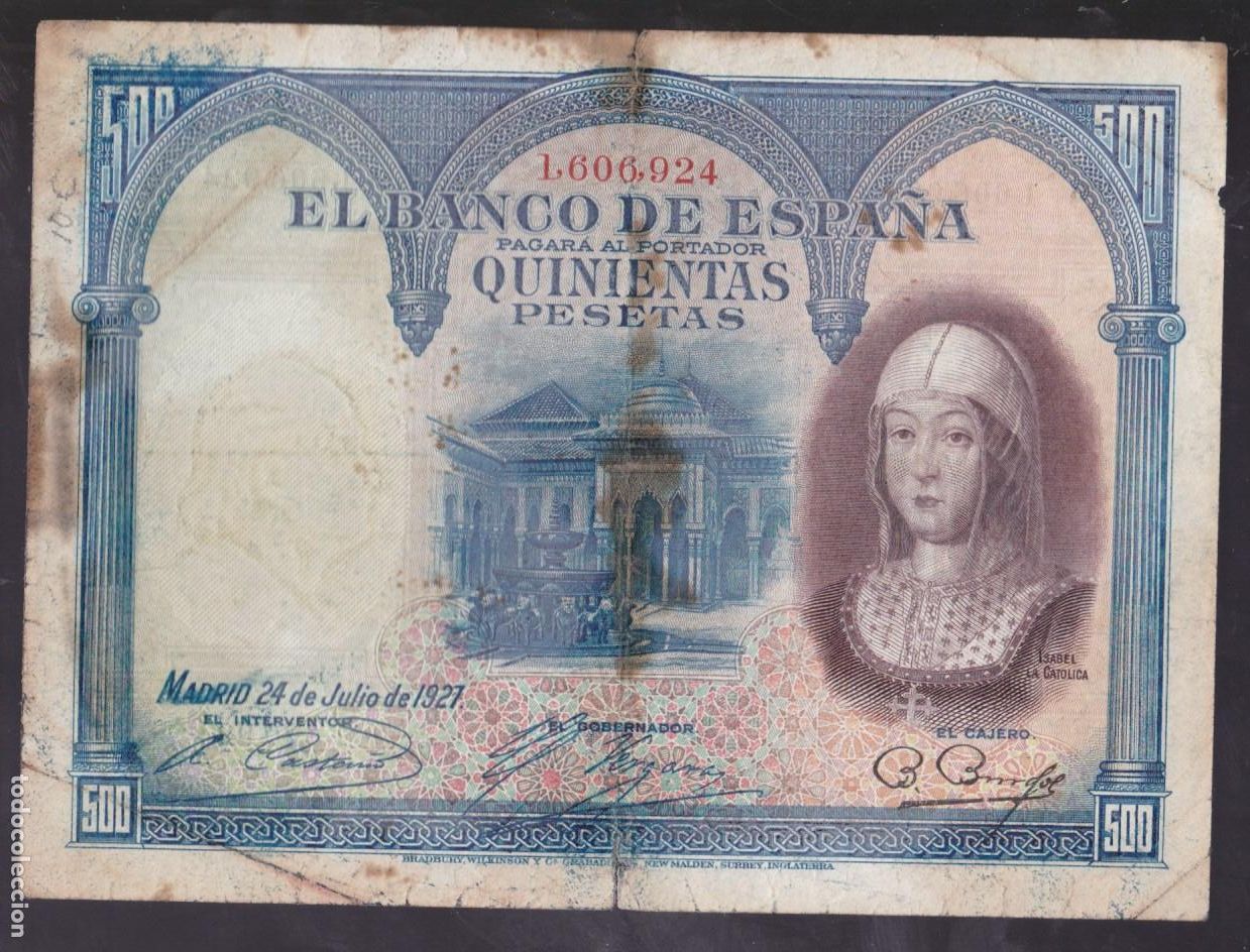 Billetes espa&ntilde;oles: F6-2- BILLETE 500 Pesetas 1927