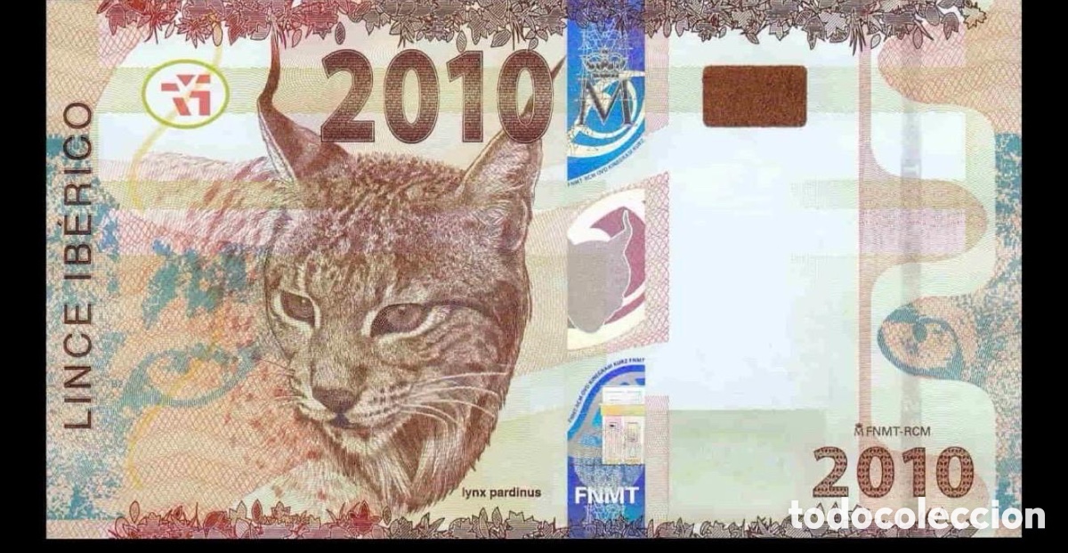 Billetes espa&ntilde;oles: Espa&ntilde;a Test note Billete de Prueba Lince Ib&eacute;rico FNMT 2010 Sc Unc