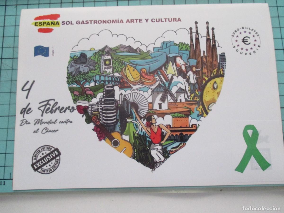 Billetes espa&ntilde;oles: BILLETES EURO SOUVENIRS 0 EUROS-CARTERA OFICIAL-ESPA&Ntilde;A 2020-DIA CONTRA EL CANCER