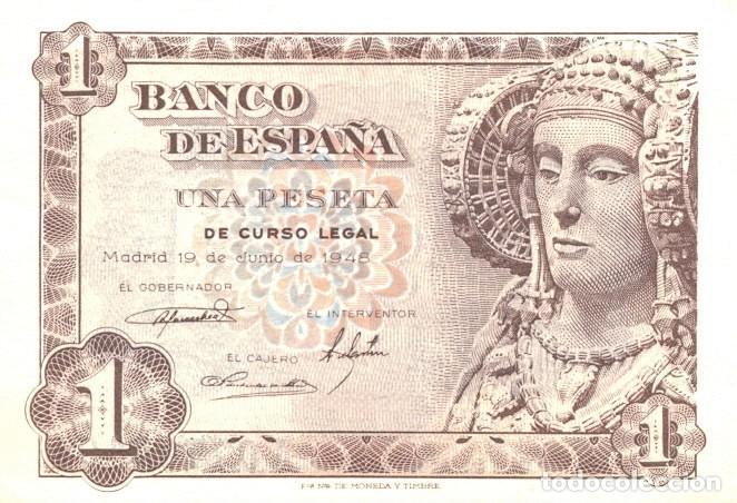 Billetes espa&ntilde;oles: ESPA&Ntilde;A BILLETE DE 1 PESETA 1948. ORIGINAL. NUEVO