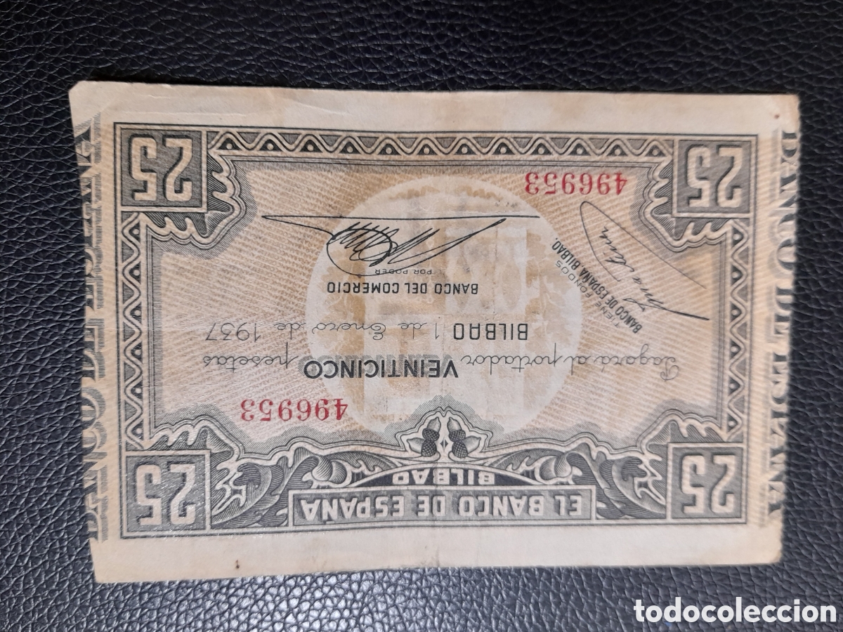 Billetes espa&ntilde;oles: 25 pesetas 1937 Bilbao