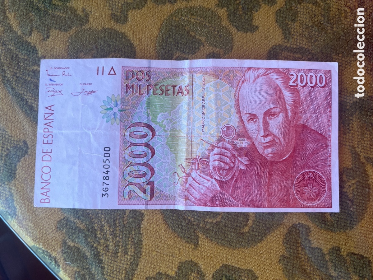 Billetes espa&ntilde;oles: Billete 2.000 pesetas 1980 Jos&eacute; Celestino Mutis