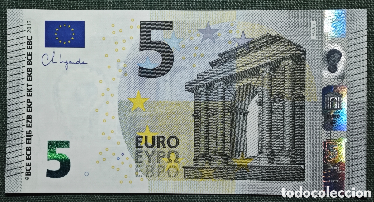 Billetes espa&ntilde;oles: 5 EURO 2013 ESPA&Ntilde;A, LAGARDE V026I5 VC, SIN CIRCULAR