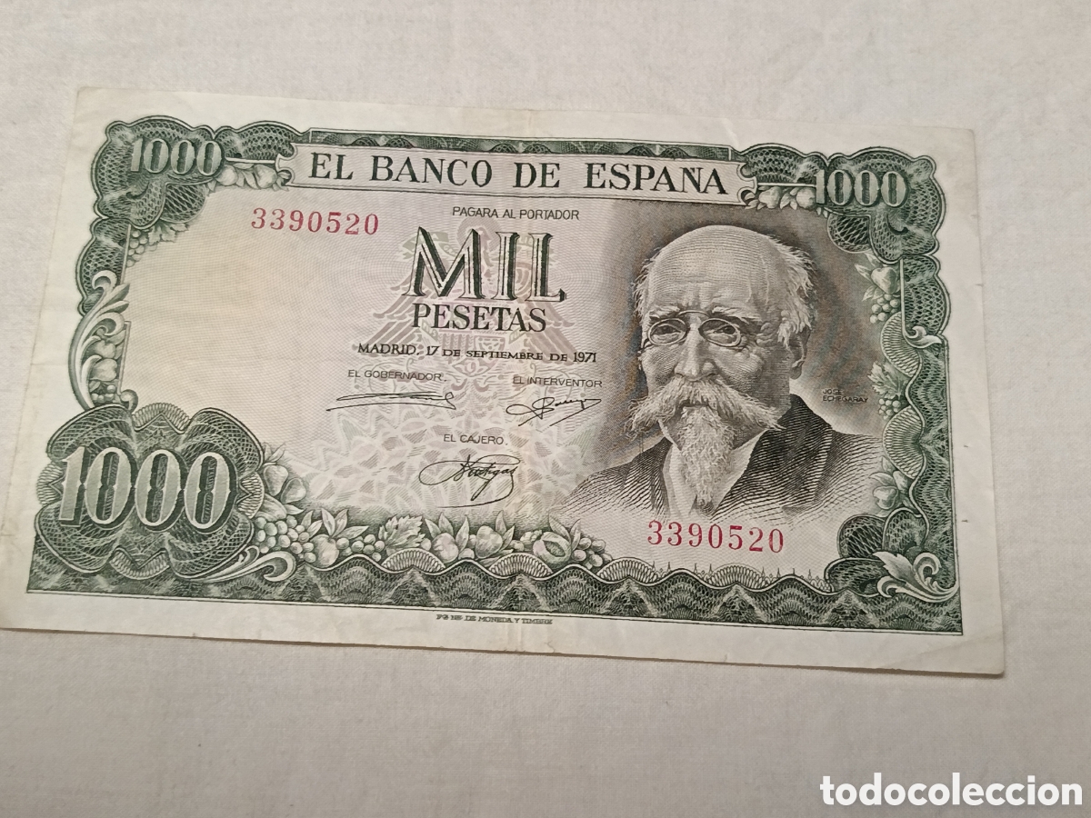 Billetes espa&ntilde;oles: BILLETE DE 1000 PESETAS , 1971, SIN SERIE