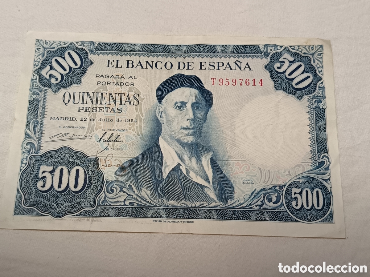 Billetes espa&ntilde;oles: 500 PESETAS DE 1954, BILLETE ESPA&Ntilde;OL