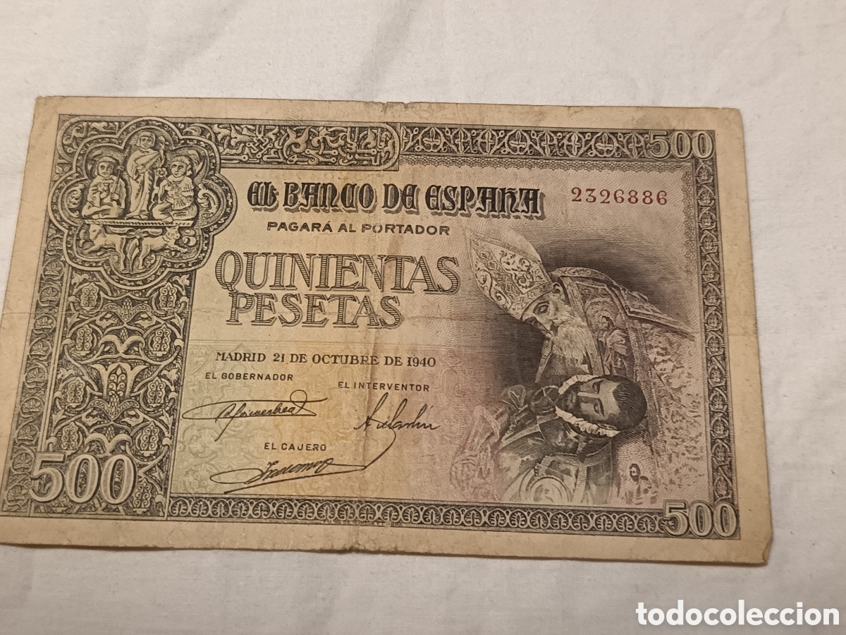 Billetes espa&ntilde;oles: 500 PESETAS DE 1940 , ENTIERRO CONDE DE ORGAZ