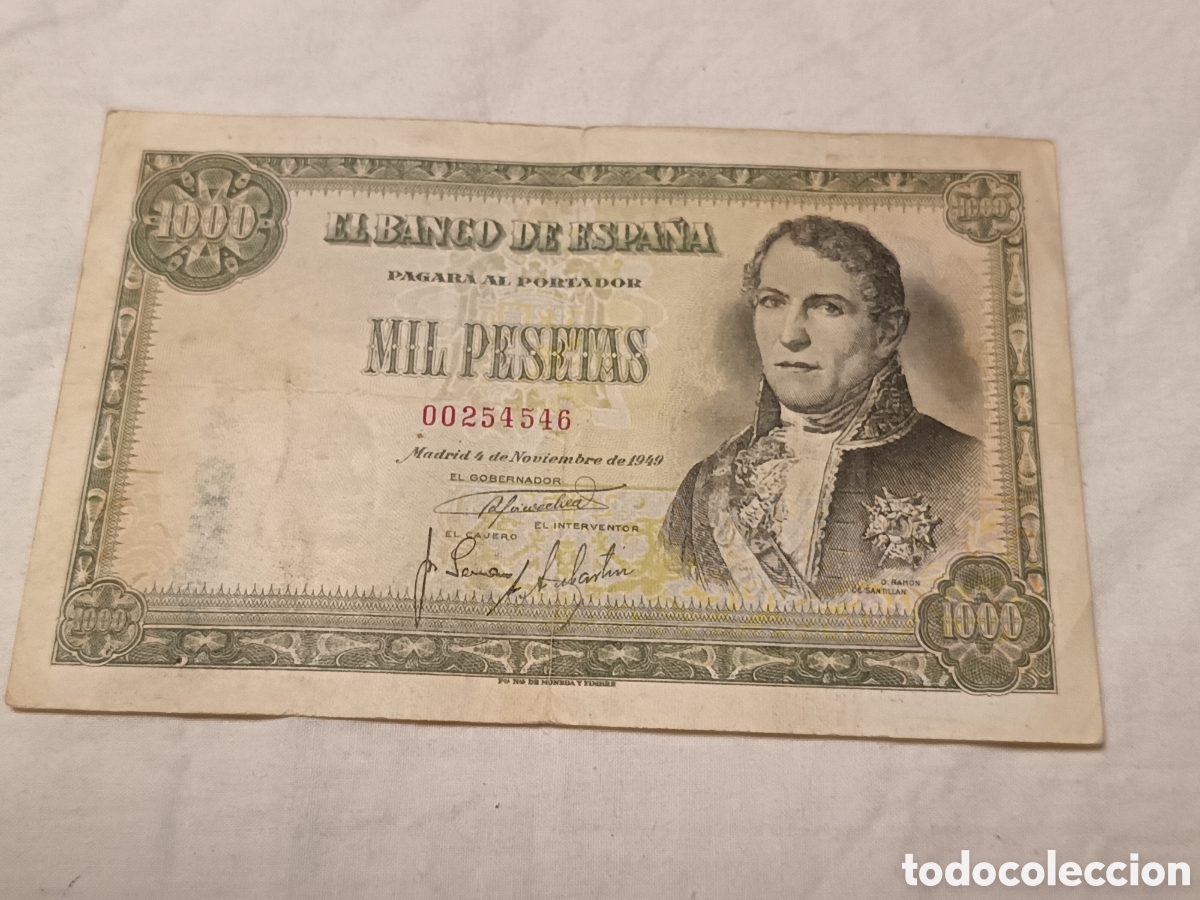 Billetes espa&ntilde;oles: 1000 PESETAS DE 1946, BILLETE DE ESPA&Ntilde;A