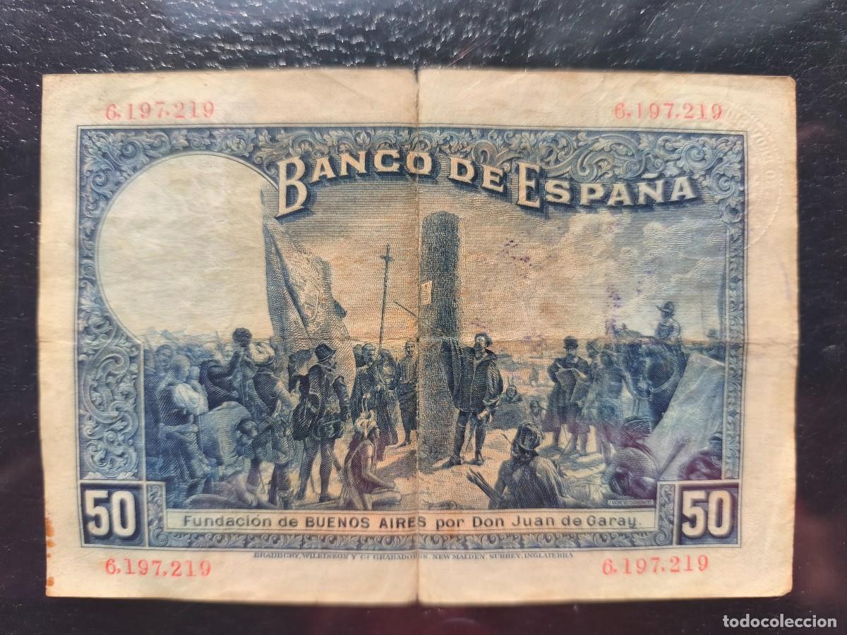 Billetes espa&ntilde;oles: billetes 1927 con sello republica - Foto 2