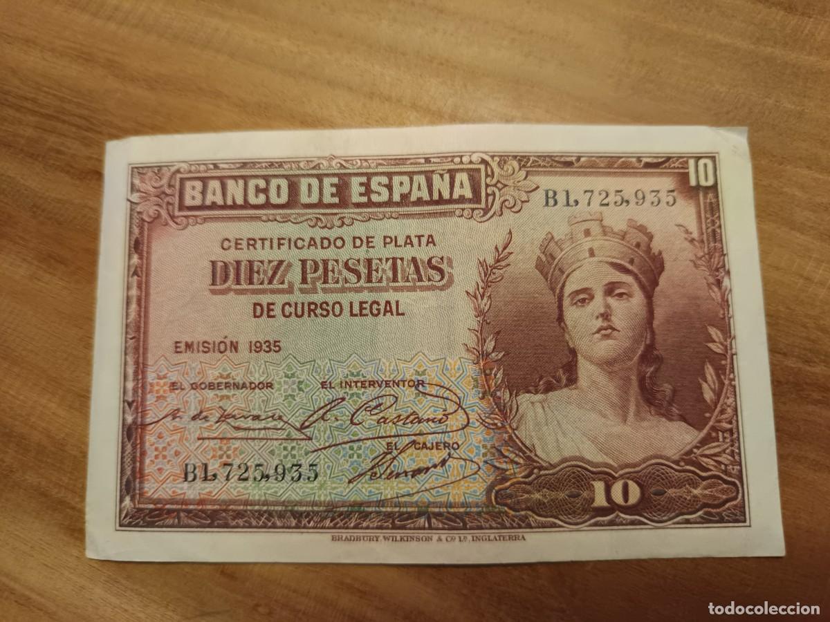 Billetes espa&ntilde;oles: Billete 10 pesetas 1935