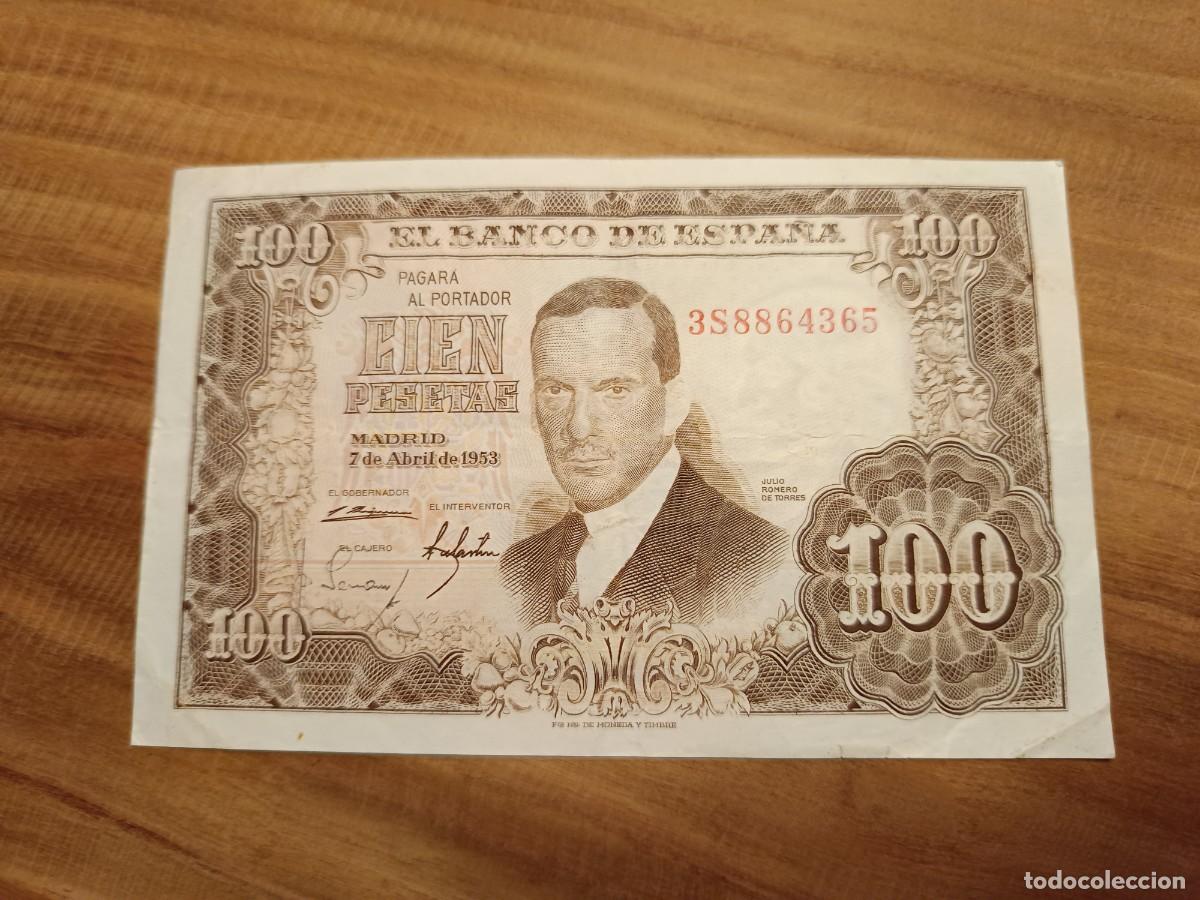 Billetes espa&ntilde;oles: Billete 100 pesetas 1953