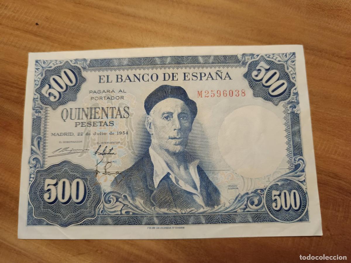 Billetes espa&ntilde;oles: Billete 500 pesetas 1954
