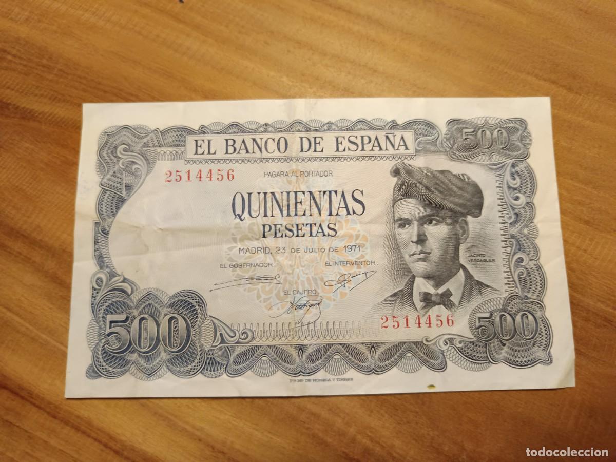 Billetes espa&ntilde;oles: Billete 500 pesetas 1971