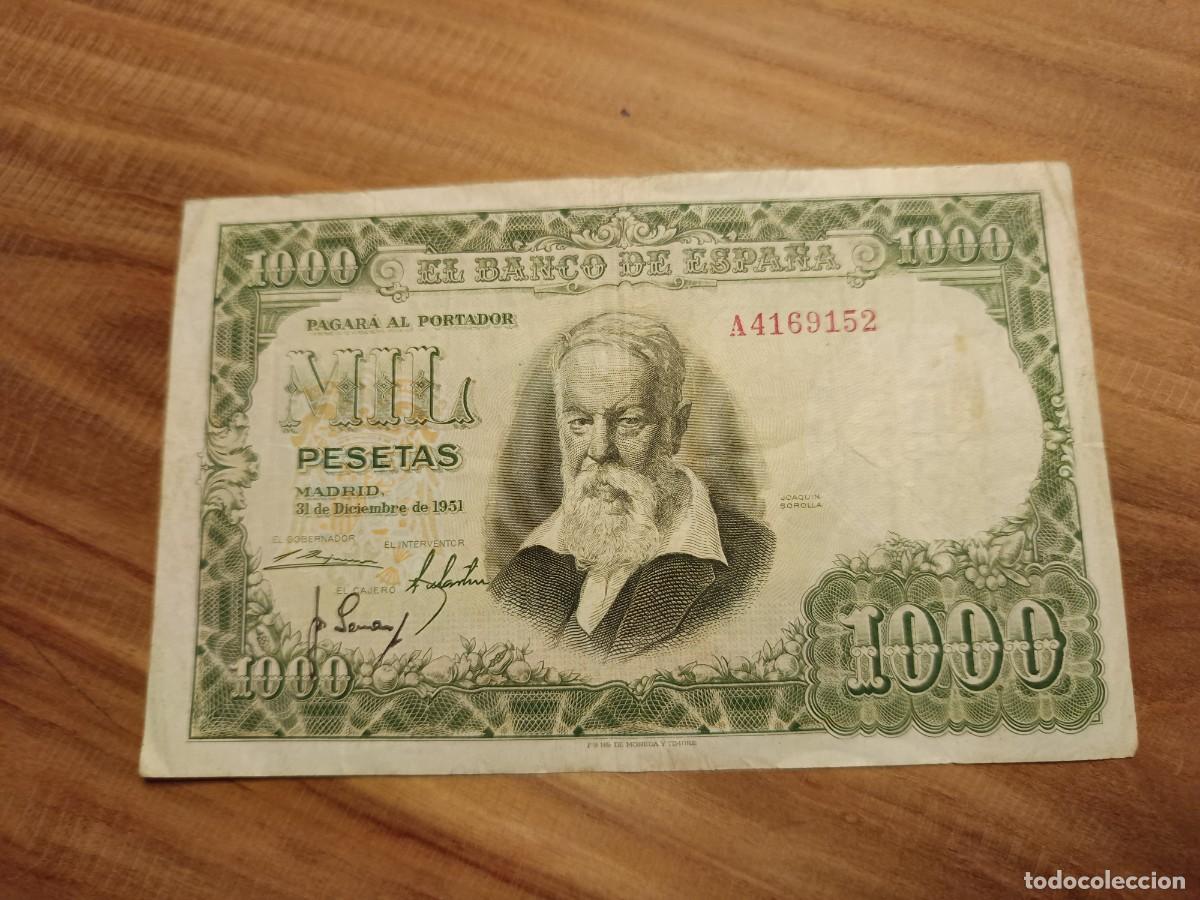 Billetes espa&ntilde;oles: Billete 1000 pesetas 1951