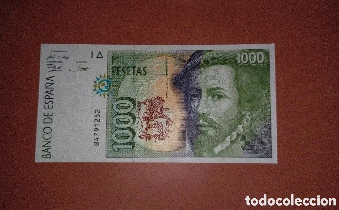 Billetes espa&ntilde;oles: ESPA&Ntilde;A 1992 - FRANCISCO DE PIZARRO / HERN&Aacute;N CORT&Eacute;S - 1000 PESETAS - BILLETE ORIGINAL