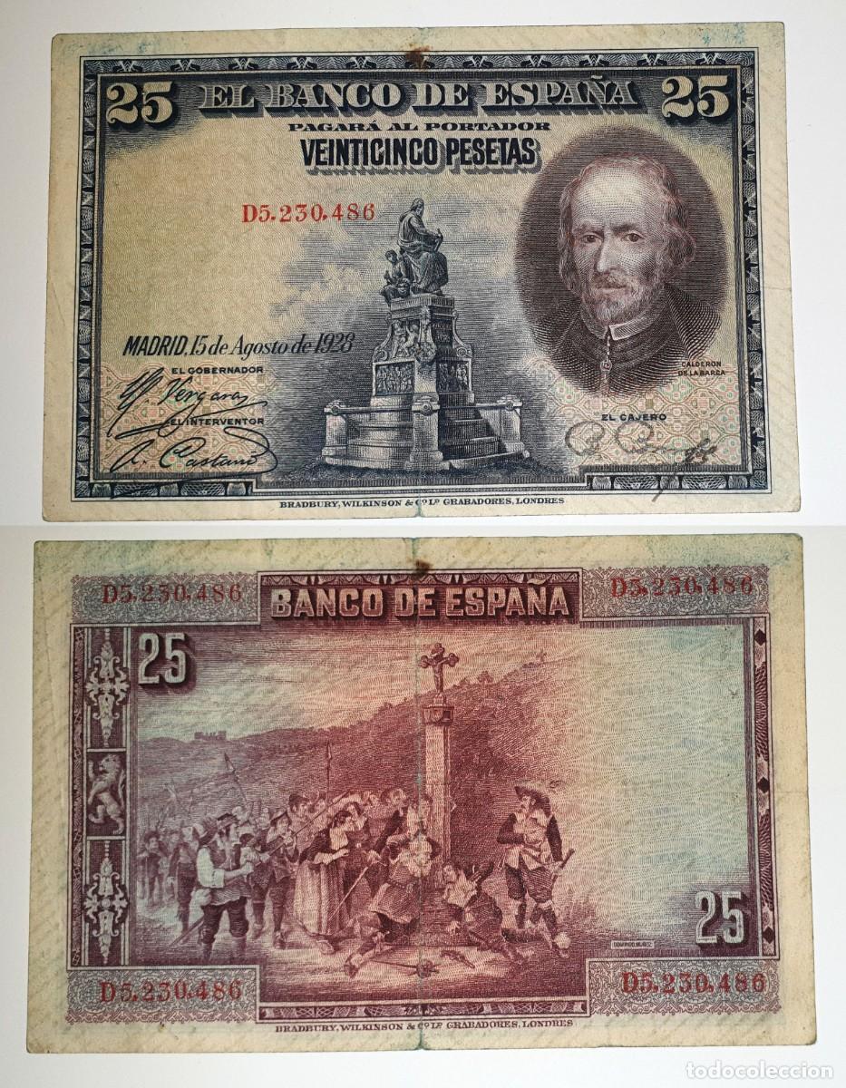 Billetes espa&ntilde;oles: Billete de 25 Pesetas - 15 de Agosto de 1928 - Calder&oacute;n de la Barca (Serie D)