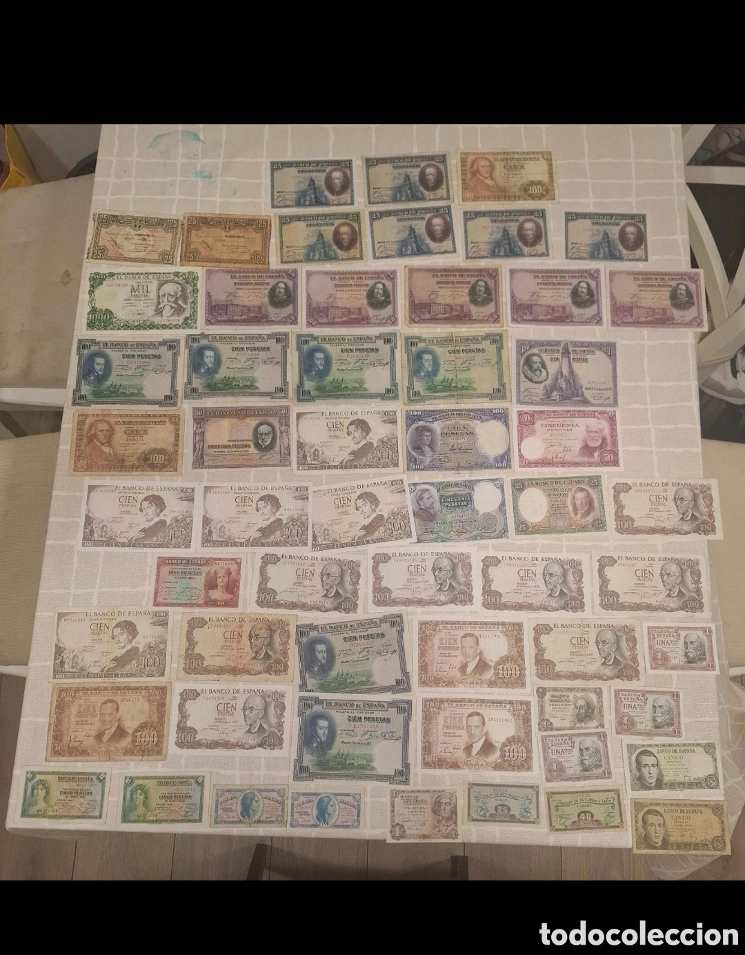 Billetes espa&ntilde;oles: 58 billetes antiguos de Espa&ntilde;a
