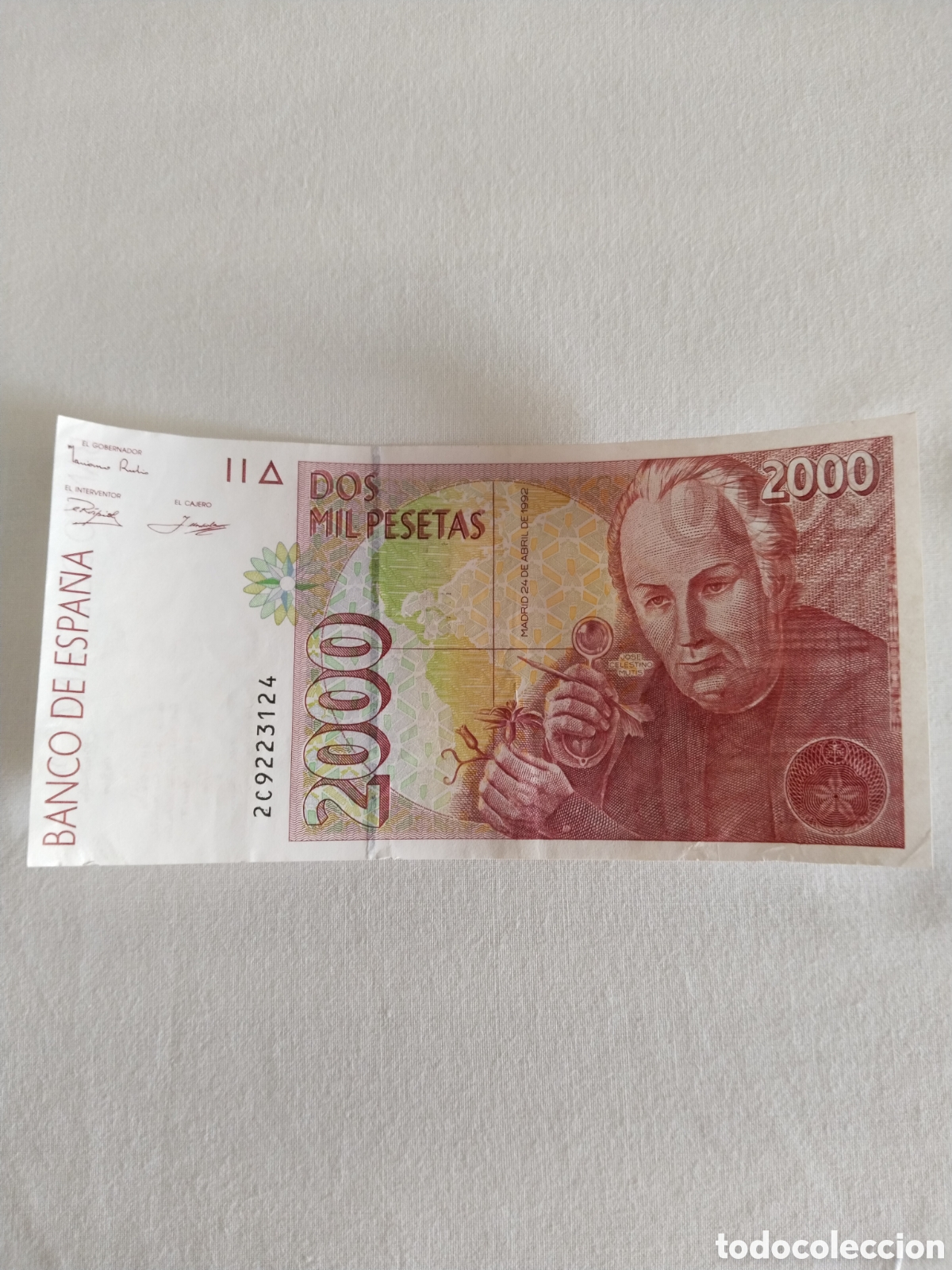 Billetes espa&ntilde;oles: Billete 2000 pesetas Espa&ntilde;a 1992