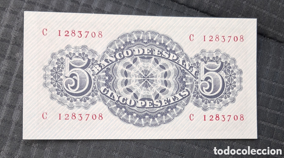 Billetes espa&ntilde;oles: Billete 5 pesetas 1947 - Foto 2