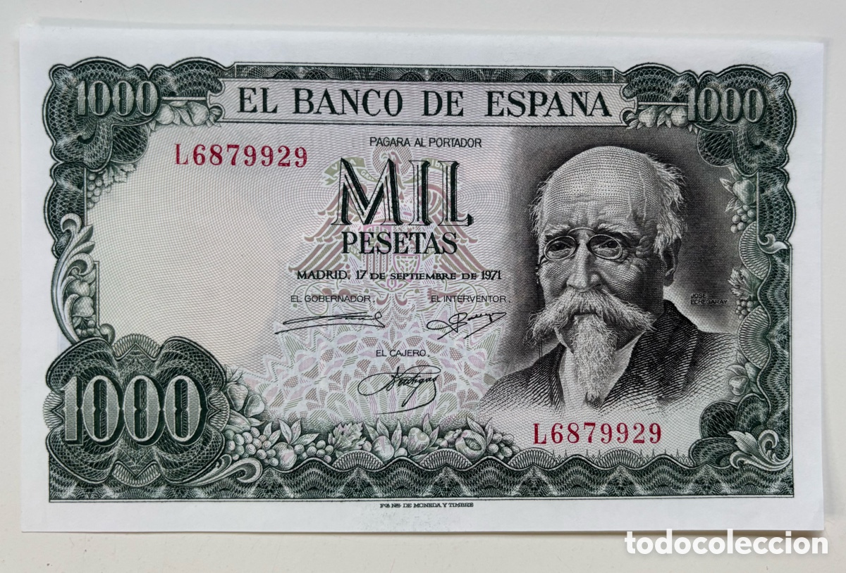 Billetes espa&ntilde;oles: Billete 1000 Pesetas 1971 SC Echegaray