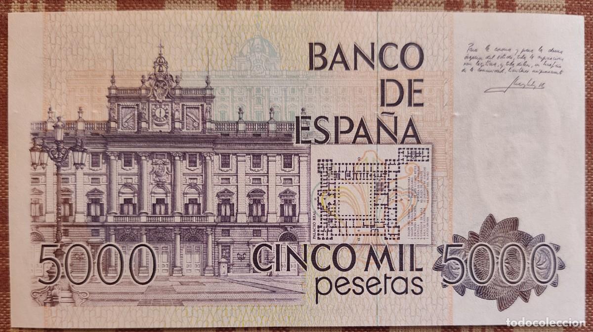 Billetes espa&ntilde;oles: Billete 5.000 pesetas - 1979 - Foto 2