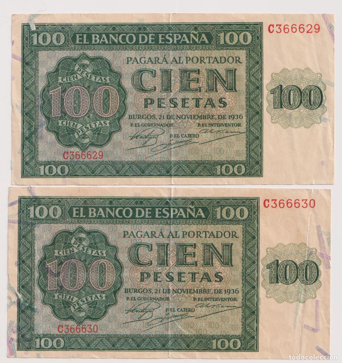 Billetes espa&ntilde;oles: ESPA&Ntilde;A EDIFIL 421 a 100 PTAS 21 DE NOVIEMBRE 1936