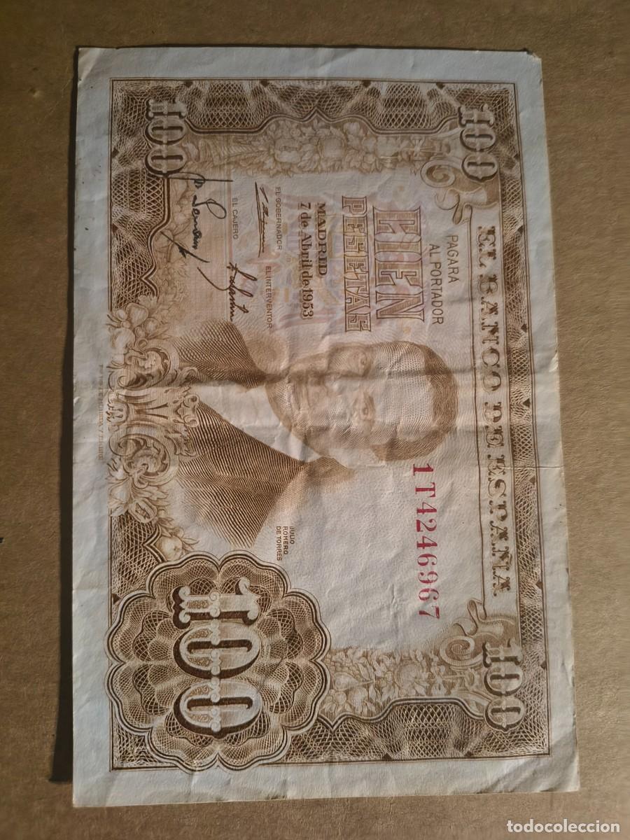 Billetes espa&ntilde;oles: Billete 100 pesetas 1953