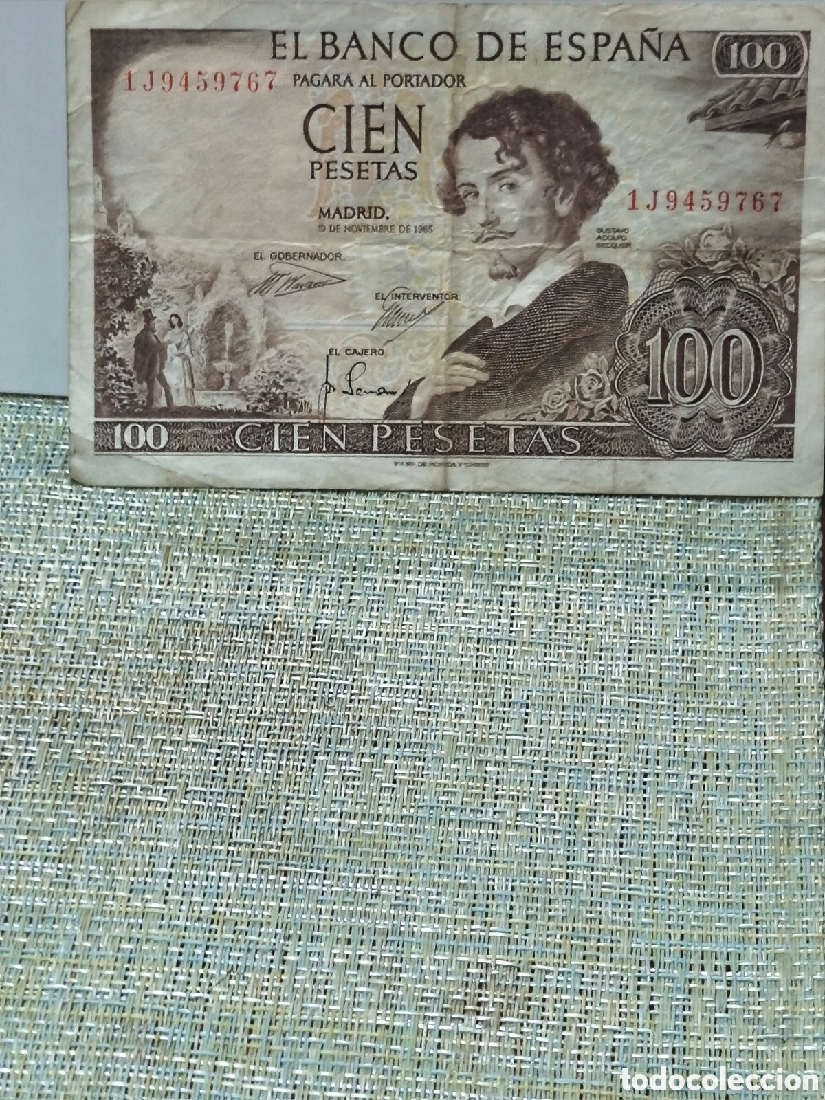 Billetes espa&ntilde;oles: Billete circulado de Espa&ntilde;a bc de100 ptas de 1965 ,ver imagenes