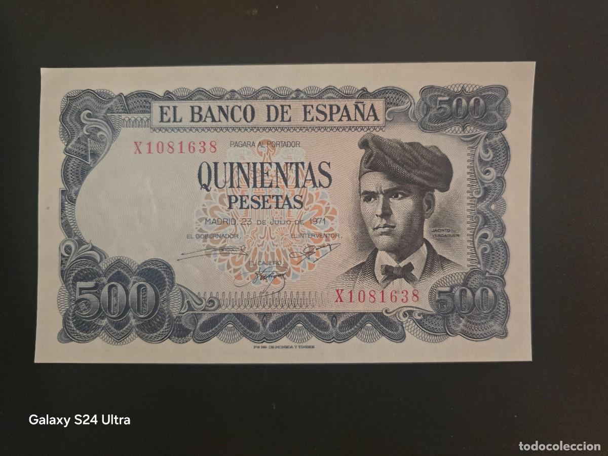 Billetes espa&ntilde;oles: 500 PESETAS DE 1971 .... SERIE X.......PRECIOSO......ES EL DE LAS FOTOS