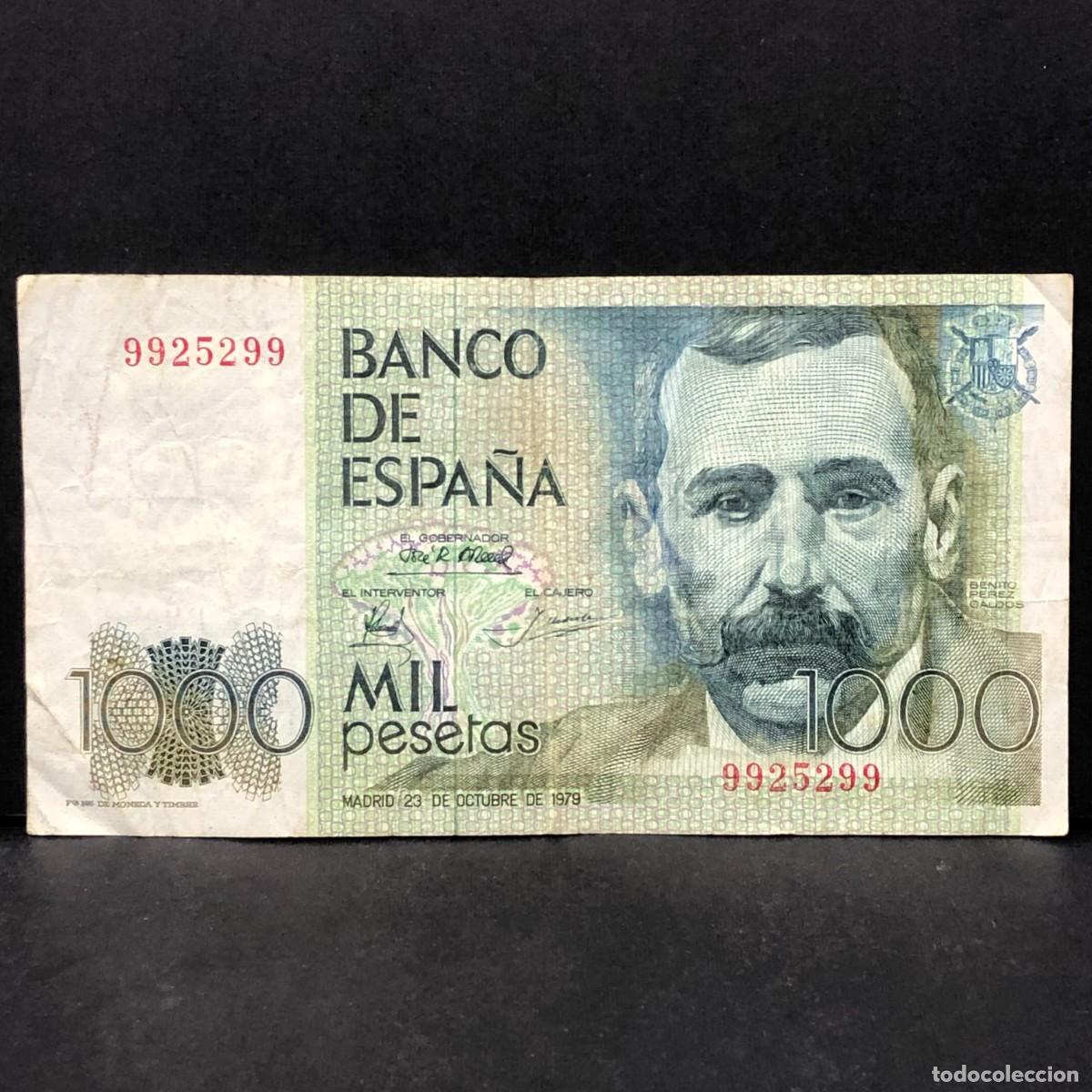 Billetes espa&ntilde;oles: BILLETE - MIL PESETAS - 1000 PTAS - 1979 - BENITO PEREZ GALD&Oacute;S - BANCO DE ESPA&Ntilde;A / 128
