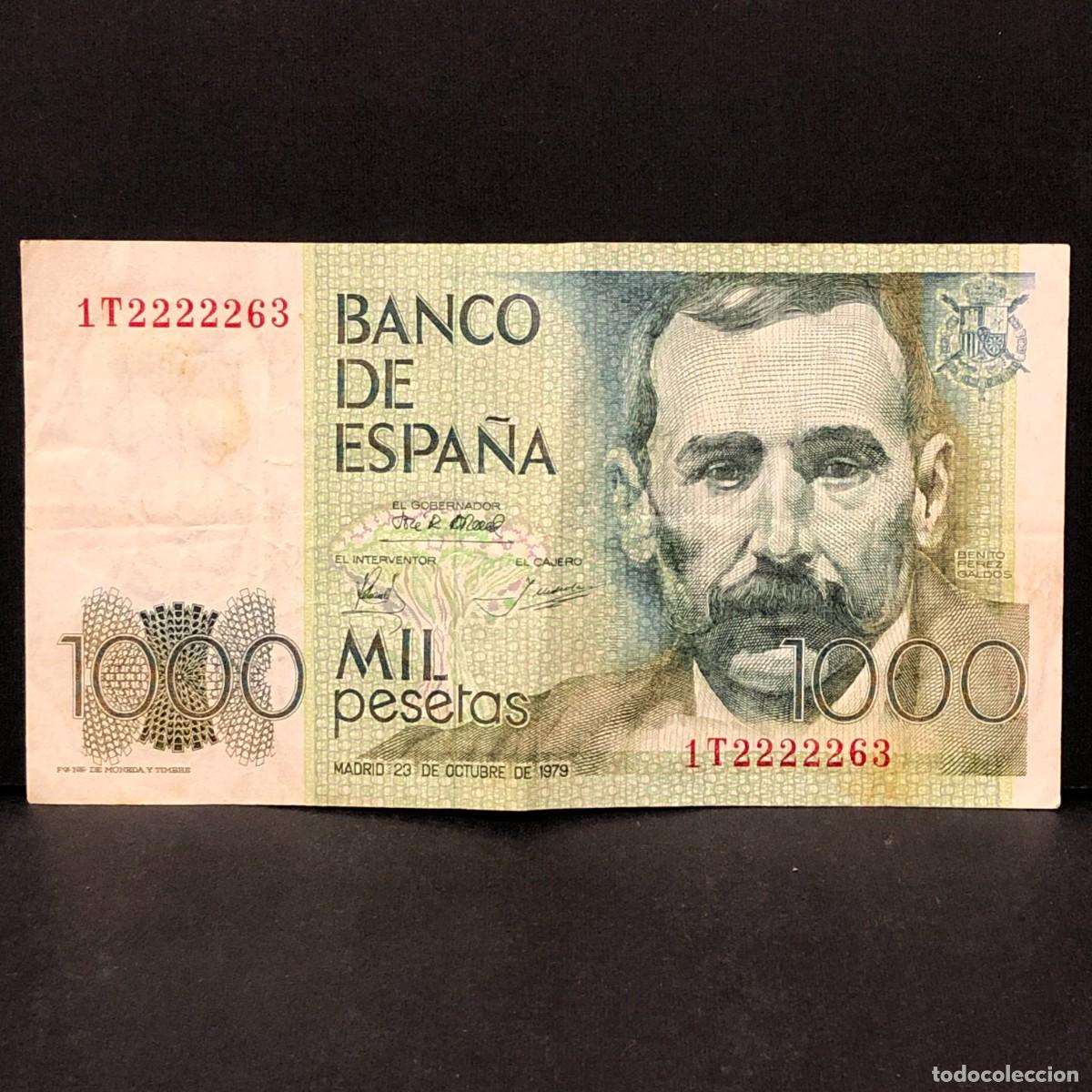Billetes espa&ntilde;oles: BILLETE - MIL PESETAS - 1000 PTAS - 1979 - BENITO PEREZ GALD&Oacute;S - BANCO DE ESPA&Ntilde;A / 132