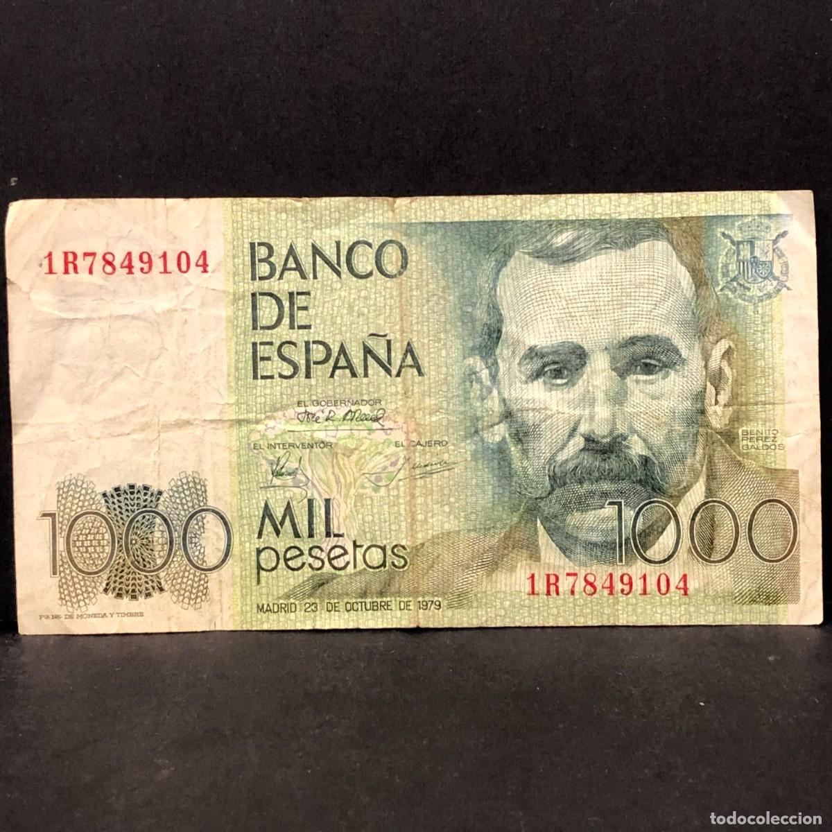 Billetes espa&ntilde;oles: BILLETE - MIL PESETAS - 1000 PTAS - 1979 - BENITO PEREZ GALD&Oacute;S - BANCO DE ESPA&Ntilde;A / 136