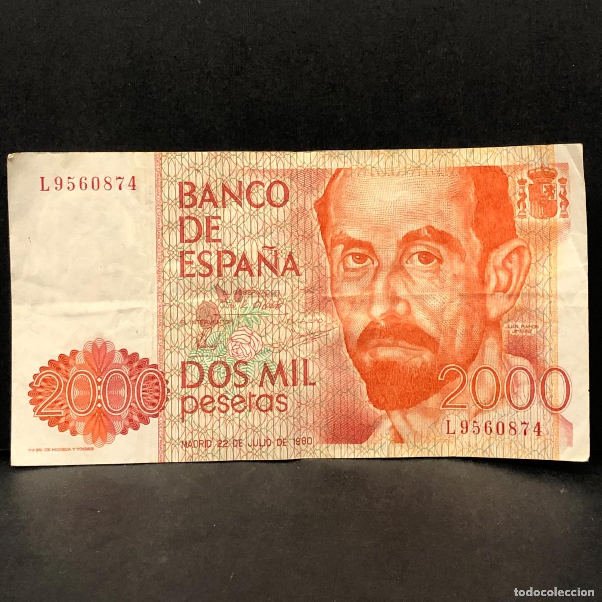 Billetes espa&ntilde;oles: BILLETE - DOS MIL PESETAS - 2000 PTAS - 1980 - JUAN RAMON JIMENEZ - BANCO DE ESPA&Ntilde;A / 157