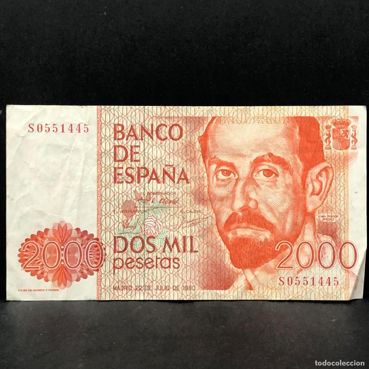 Billetes espa&ntilde;oles: BILLETE - DOS MIL PESETAS - 2000 PTAS - 1980 - JUAN RAMON JIMENEZ - BANCO DE ESPA&Ntilde;A / 161