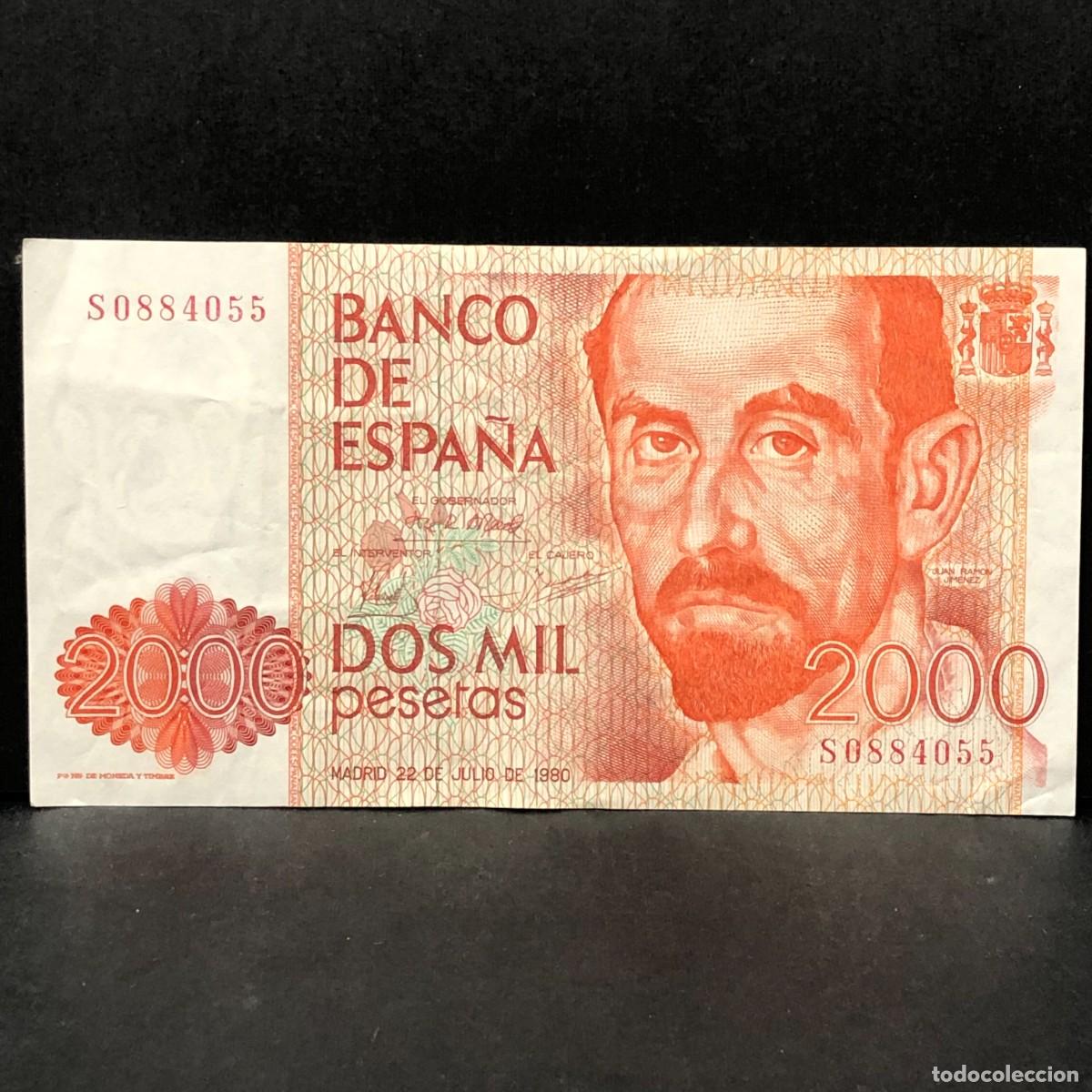 Billetes espa&ntilde;oles: BILLETE - DOS MIL PESETAS - 2000 PTAS - 1980 - JUAN RAMON JIMENEZ - BANCO DE ESPA&Ntilde;A / 165