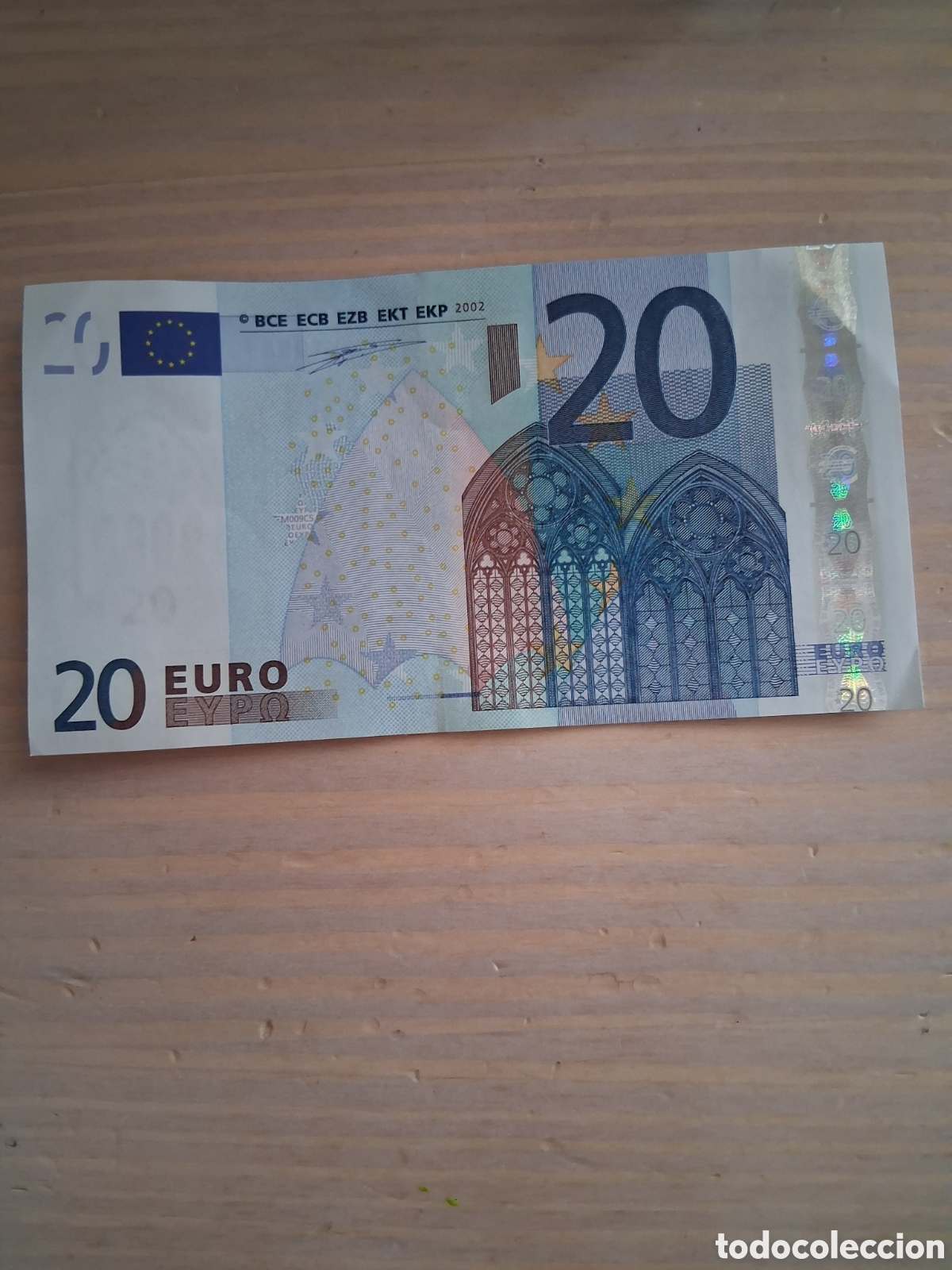 Billetes espa&ntilde;oles: Billete 20&euro; a&ntilde;o 2002 firmado por Duisenberg plancha M009C5