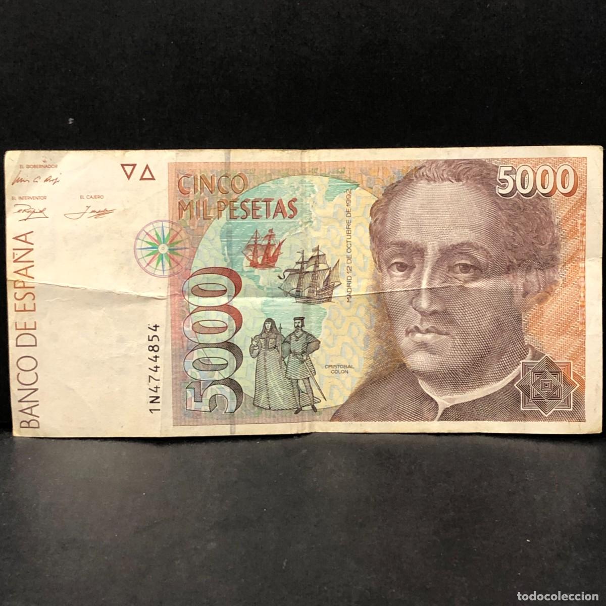 Billetes espa&ntilde;oles: BILLETE - CINCO MIL PESETAS - 5000 PTAS - 1992 - CRISTOBAL COLON - BANCO DE ESPA&Ntilde;A / 166