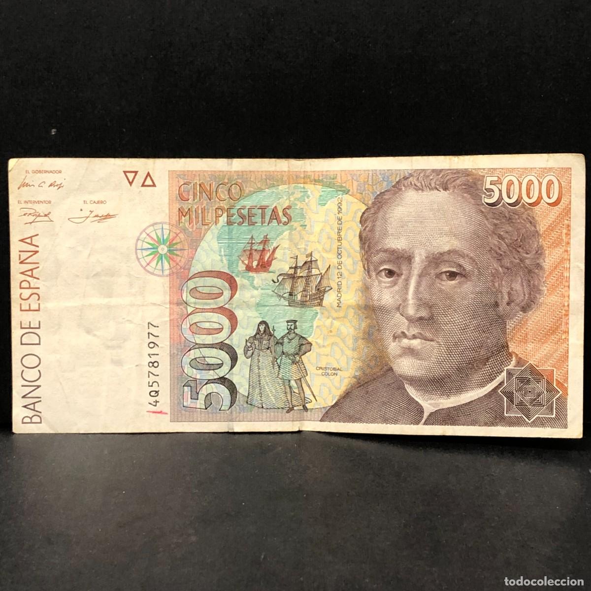 Billetes espa&ntilde;oles: BILLETE - CINCO MIL PESETAS - 5000 PTAS - 1992 - CRISTOBAL COLON - BANCO DE ESPA&Ntilde;A / 167