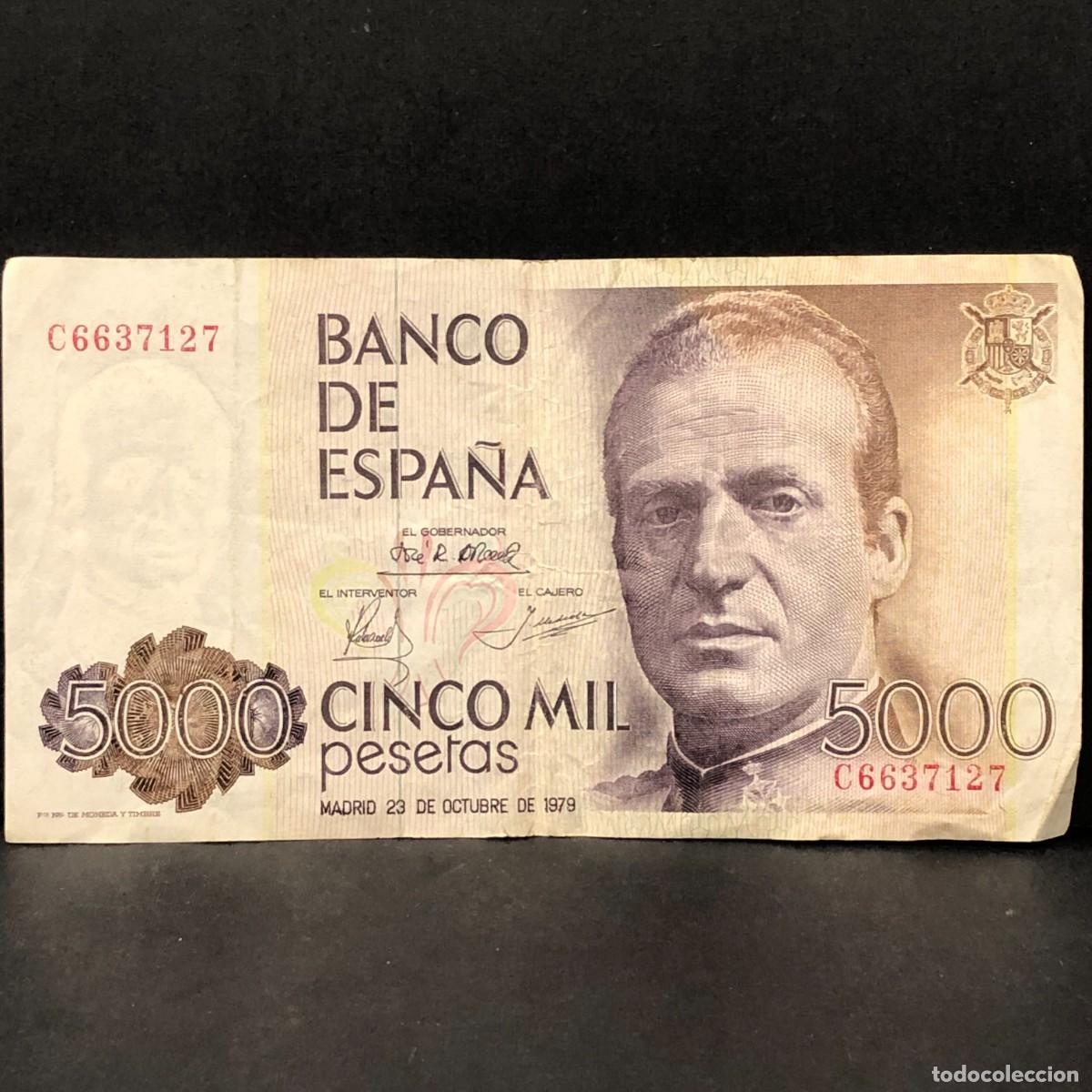 Billetes espa&ntilde;oles: BILLETE - CINCO MIL PESETAS - 5000 PTAS - 1979 - JUAN CARLOS I - BANCO DE ESPA&Ntilde;A / 169