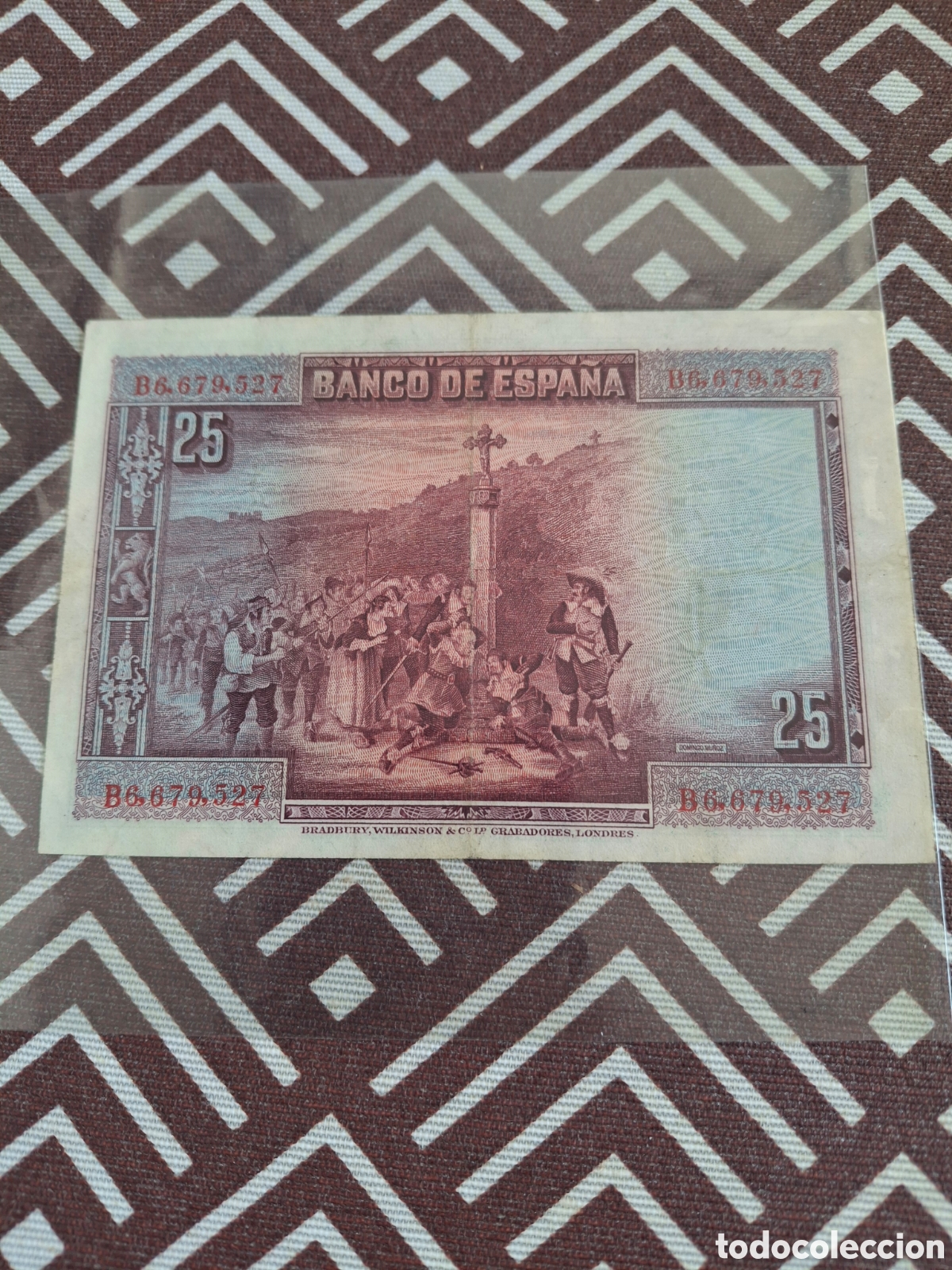 Billetes espa&ntilde;oles: Billete de 25 pesetas de 1928 - Foto 2