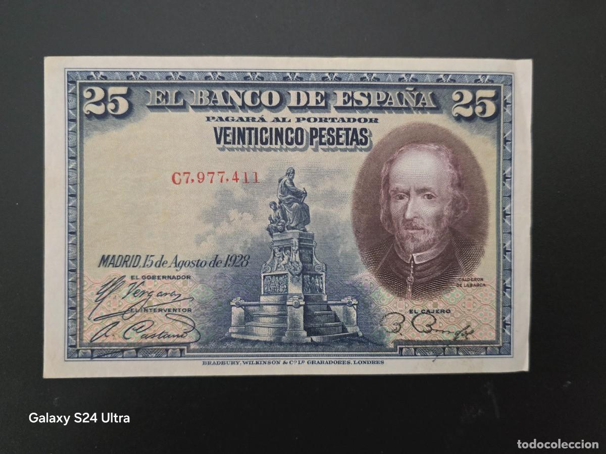 Billetes espa&ntilde;oles: 25 PESETAS DE 1928..... SERIE C.....PRECIOSO ....ES EL DE LAS FOTOS