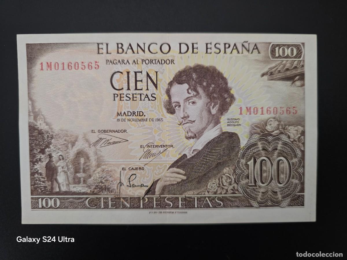 Billetes espa&ntilde;oles: 100 PESETAS DE 1965.... SERIE 1M..... PRECIOSO ......ES EL DE LAS FOTOS