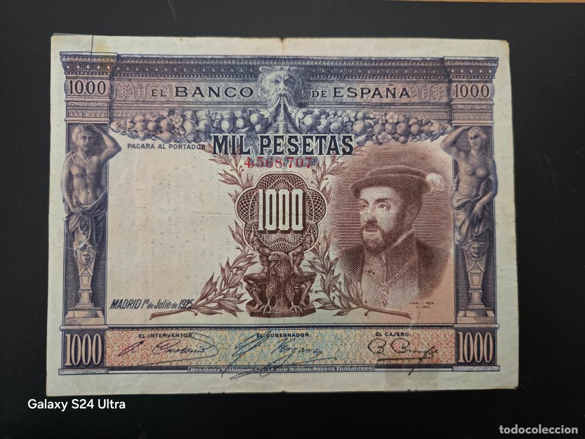 Billetes espa&ntilde;oles: 1000 PESETAS DE 1925....SIN SERIE ......ES EL DE LAS FOTOS