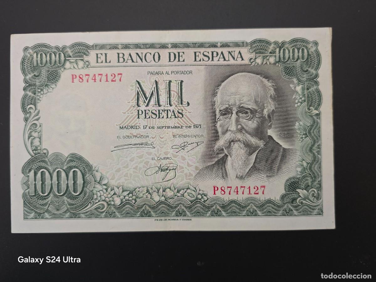 Billetes espa&ntilde;oles: 1000 PESETAS DE 1971.... SERIE P.....PRECIOSO.....ES EL DE LAS FOTOS