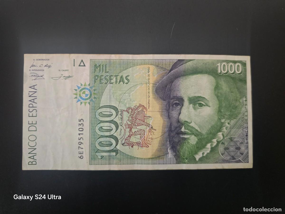 Billetes espa&ntilde;oles: 1000 PESETAS DE 1992.... SERIE 6E.....MUY BONITO.....ES EL DE LAS FOTOS
