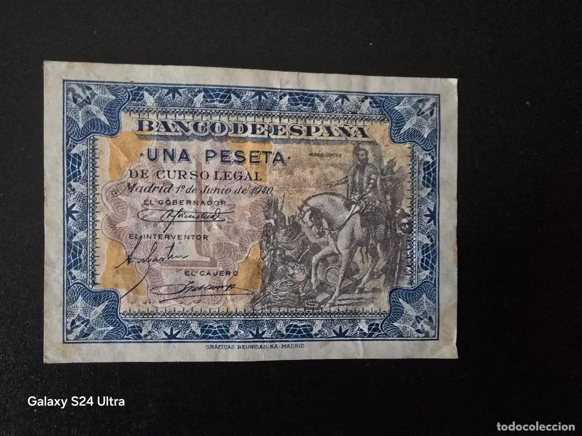 Billetes espa&ntilde;oles: 1 PESETA DE 1940.. .SERIE E.....BONITO Y ESCASO.... ES EL DE LAS FOTOS